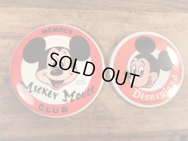 70年代頃のディズニーのミッキーマウスクラブのビンテージの缶バッジ