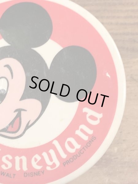 70年代頃のディズニーランドのミッキーマウスのビンテージの缶バッジ