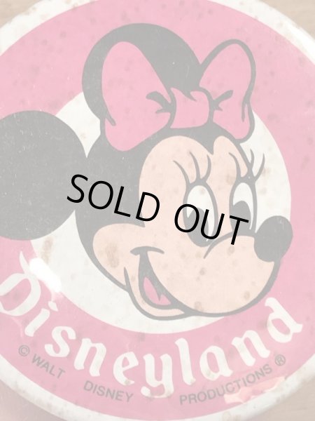 70年代頃のディズニーランドのミニーマウスのビンテージの缶バッチ