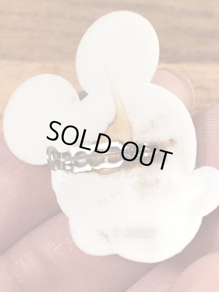 70〜80年代頃のディズニーのミッキーマウスのビンテージのプラスチックバッジ