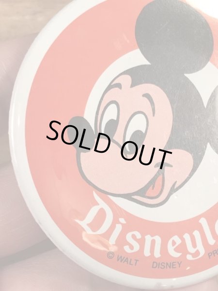 70年代頃のディズニーランドのミッキーマウスのビンテージの缶バッジ