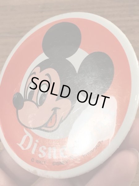 70’sのディズニーランドのミッキーマウスのヴィンテージの缶バッチ