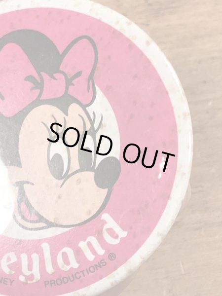 70’sのディズニーランドのミニーマウスのヴィンテージの缶バッジ