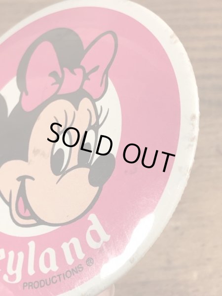 70’sのディズニーランドのミニーマウスのヴィンテージの缶バッチ