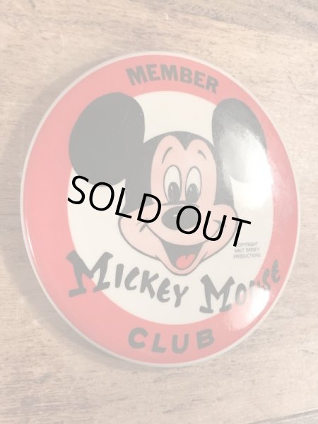 70年代頃のディズニーのミッキーマウスクラブのビンテージの缶バッジ