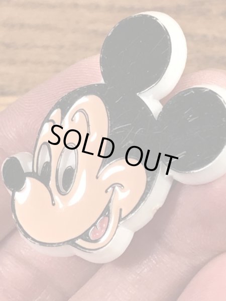 70〜80’sのディズニーのミッキーマウスのヴィンテージのプラスチックバッチ