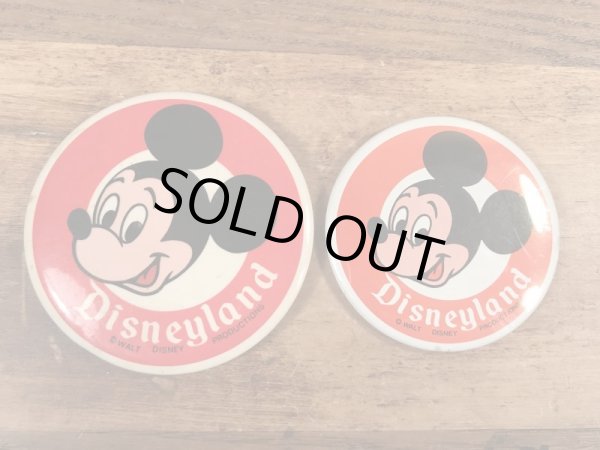70年代頃のディズニーランドのミッキーマウスのビンテージの缶バッジ
