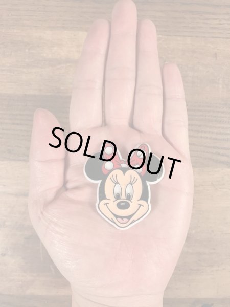 70〜80’sのディズニーのミニーマウスのヴィンテージのプラスチックバッチ