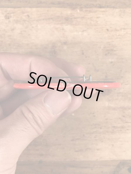 70’sのミッキー＆ミニーマウスのハート形のヴィンテージの缶バッチ