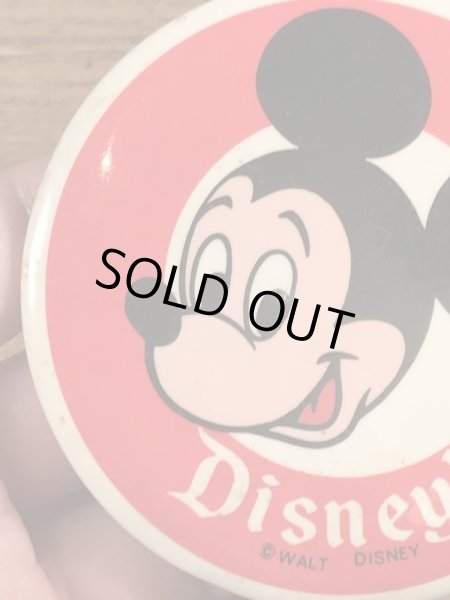 70’sのディズニーランドのミッキーマウスのヴィンテージの缶バッチ