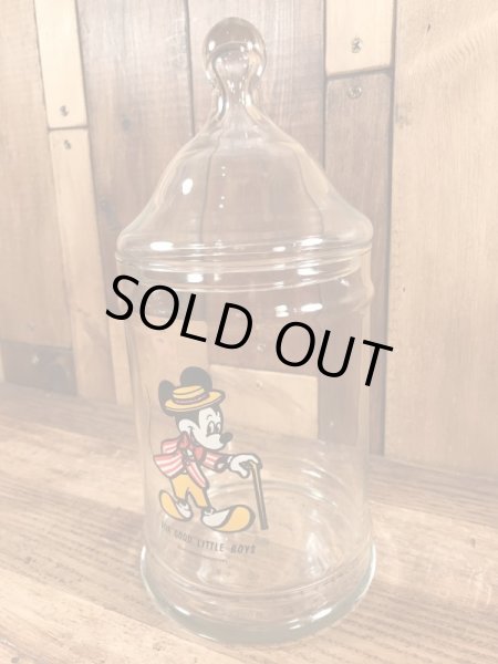 70’sのディズニーのミッキーマウスが描かれたヴィンテージのキャンディジャー