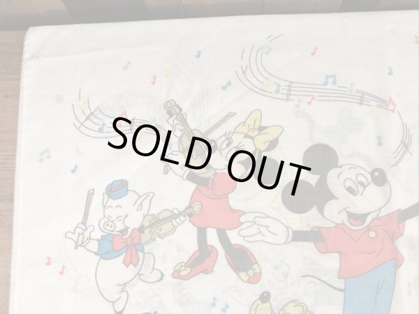 70年代頃のディズニーのミッキーマウスマーチのビンテージのピローケース