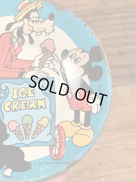 60〜70’sのディズニーのアイスクリームの絵柄のヴィンテージのメタルディッシュ