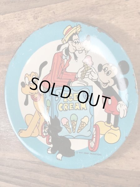 60〜70’sのグーフィーのアイスクリームショップが描かれたヴィンテージの小皿
