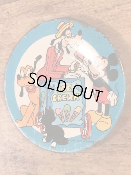 60〜70’sのディズニーのアイスクリームの絵柄のヴィンテージのメタルディッシュ