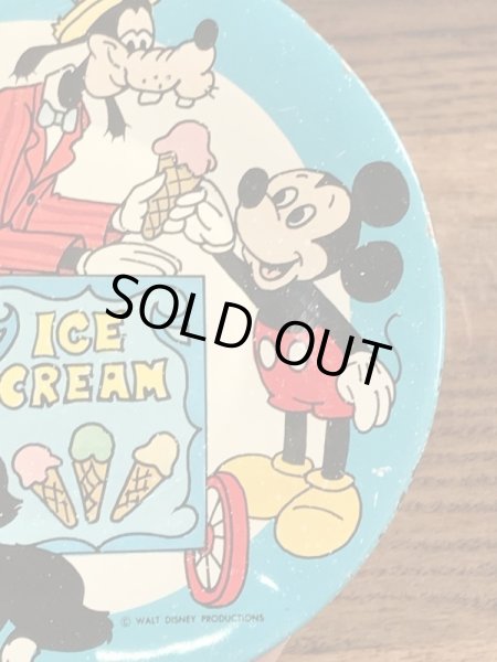 60〜70’sのミッキーマウスのアイスクリームショップが描かれたヴィンテージのメタルディッシュ