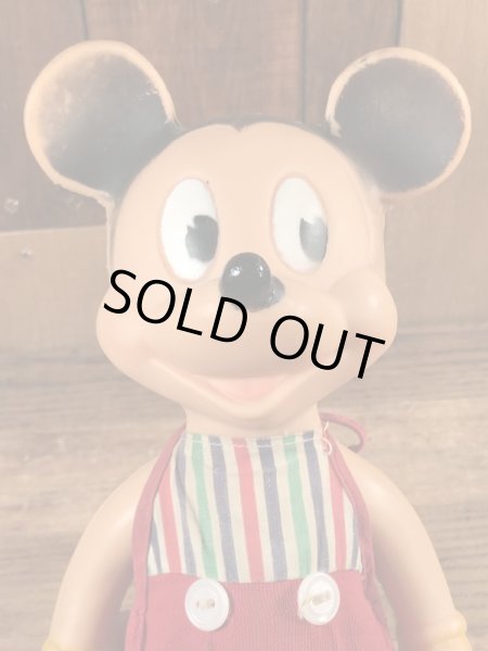 50年代頃のサンラバー社製のミッキーマウスのビンテージのスクイーズドール