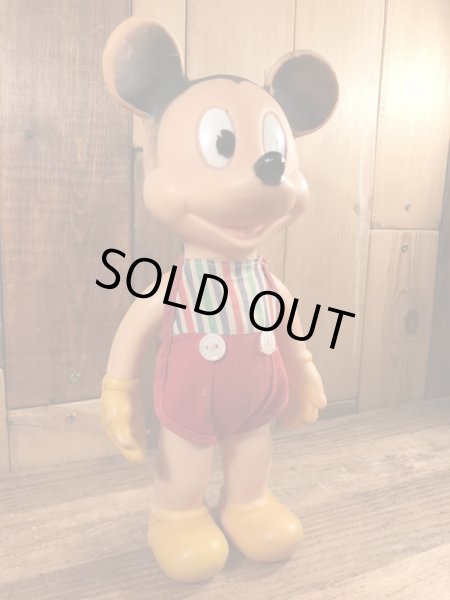 50年代頃のサンラバー社製のミッキーマウスのビンテージのスクイーズドール