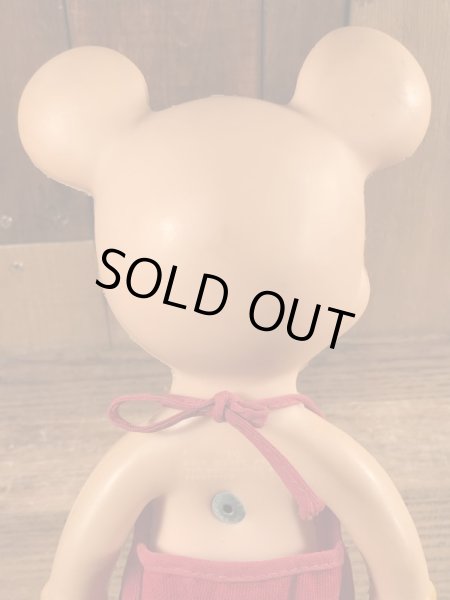 50年代頃のサンラバー社製のミッキーマウスのビンテージのスクイーズドール