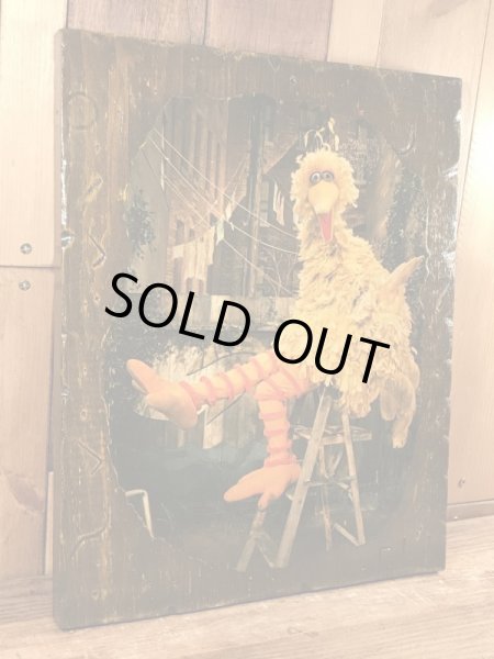 70年代頃のセサミストリートのビッグバードのビンテージの壁掛け