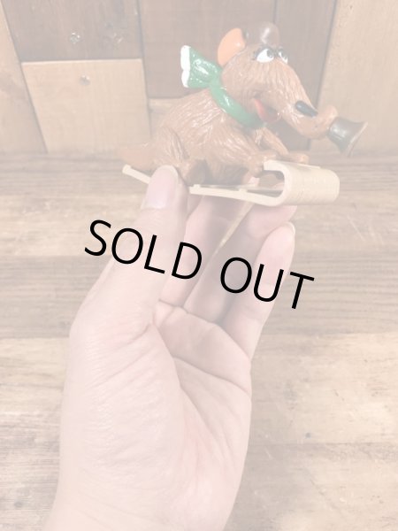 80’sのセサミストリートのスナッフィーのヴィンテージのPVCフィギュア