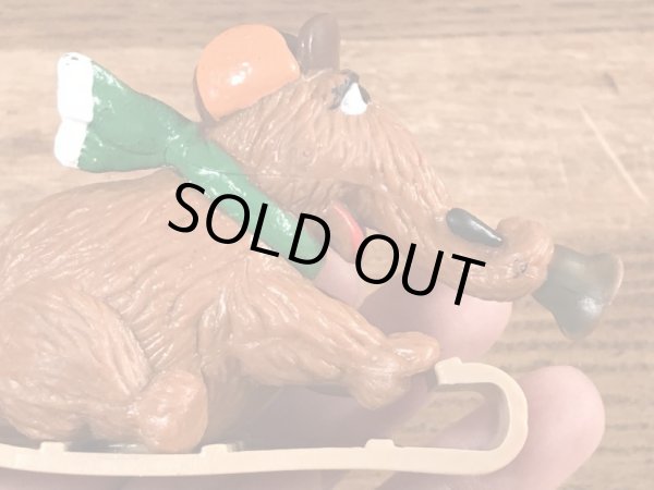 80’sのセサミストリートのスナッフィーのヴィンテージのPVCフィギュア