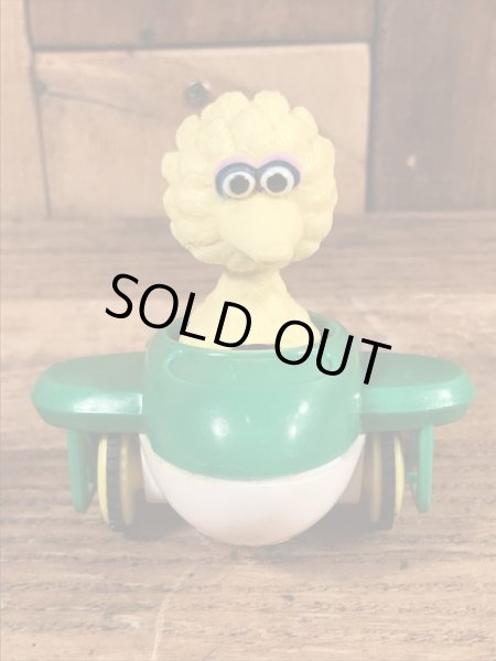 90’sのセサミストリートのビッグバードのヴィンテージの車のおもちゃ