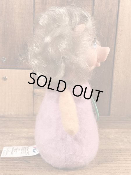 70年代頃のマペッツのミスピギーのビンテージのビーンバッグドール