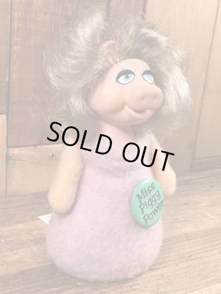 70年代頃のマペッツのミスピギーのビンテージのビーンバッグドール