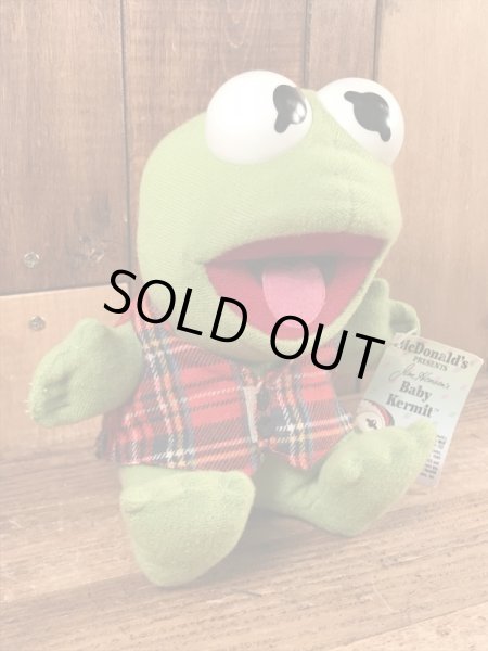 80年代頃のベイビーマペッツのカーミットのビンテージのぬいぐるみ