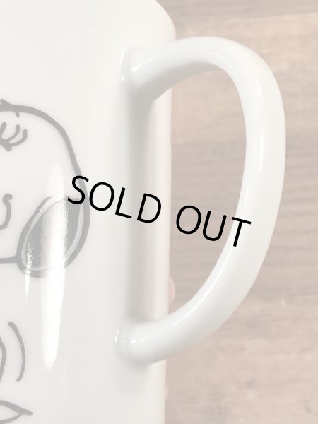 70’sのスヌーピーのヴィンテージのセラミックマグ