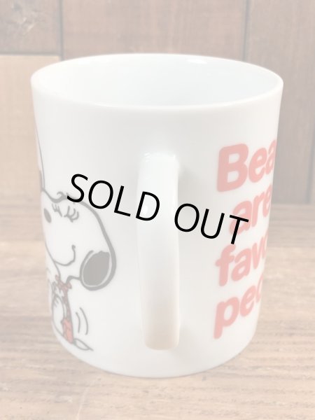 70年代頃の陶器製のスヌーピーのビンテージのマグカップ