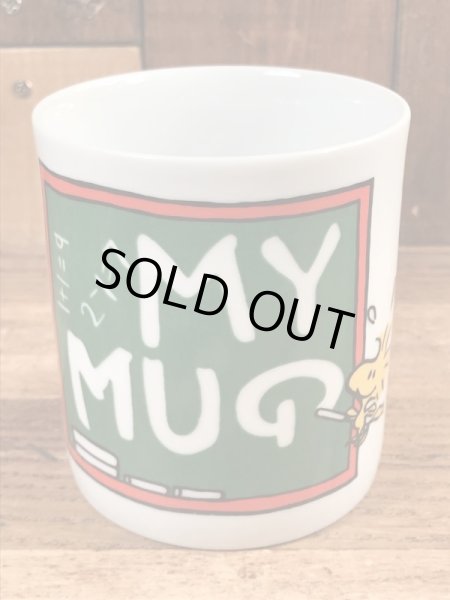 70’sのスヌーピーとウッドストックのヴィンテージのセラミックマグ