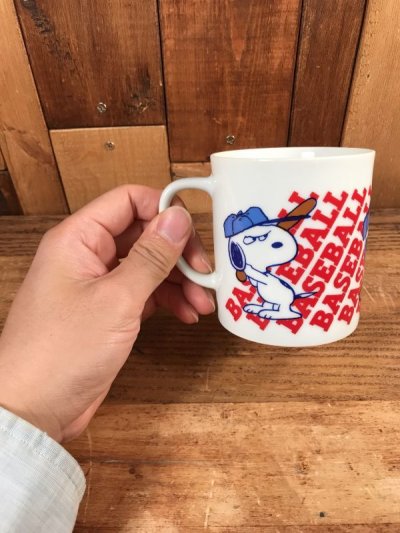 画像3: Peanuts Snoopy “Baseball” Ceramic Mug　スヌーピー　ビンテージ　マグカップ　陶器　70年代