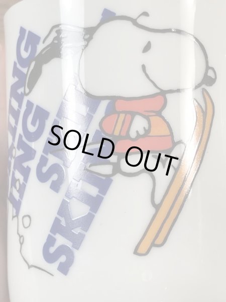 70’sの陶器製のスヌーピーのヴィンテージのマグカップ