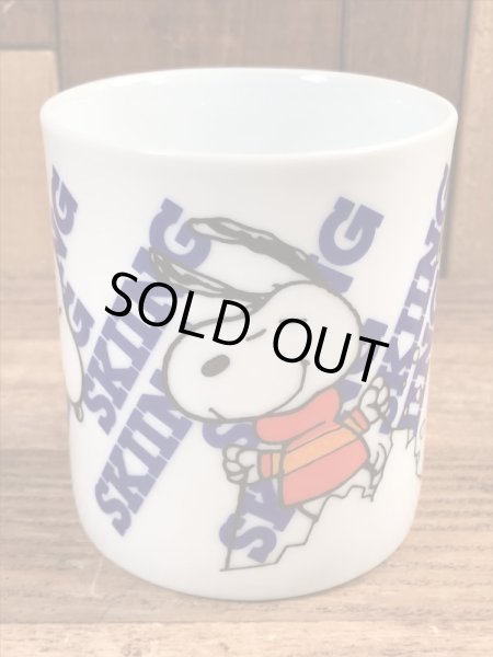 70’sの陶器製のスヌーピーのヴィンテージのマグカップ