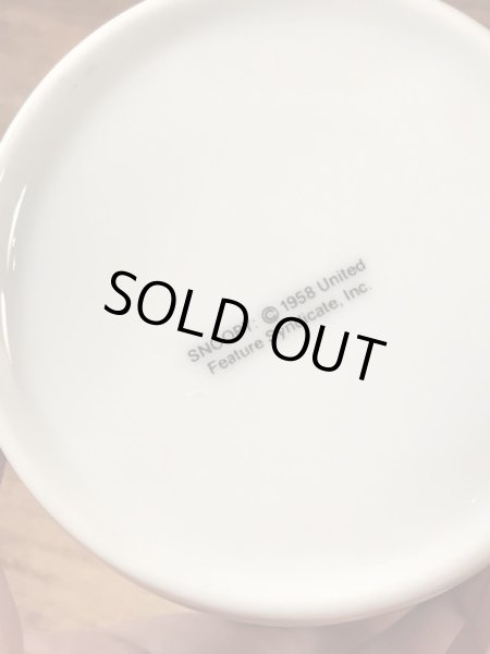 70’sの陶器製のスヌーピーのヴィンテージのマグカップ