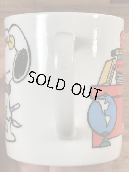 70’sのスヌーピーとウッドストックのヴィンテージのセラミックマグ