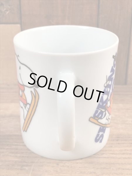 70年代頃のスヌーピーのビンテージのセラミックマグ