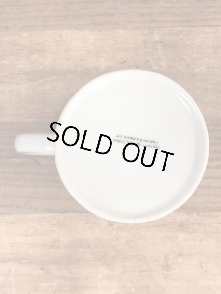 70’sの陶器製のスヌーピーのヴィンテージのマグカップ