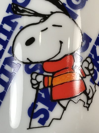 画像1: Peanuts Snoopy “Skiing” Ceramic Mug　スヌーピー　ビンテージ　マグカップ　陶器　70年代