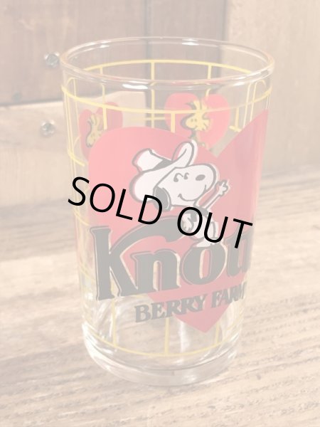 80年代頃のナッツベリーファームのスヌーピーのビンテージのグラス