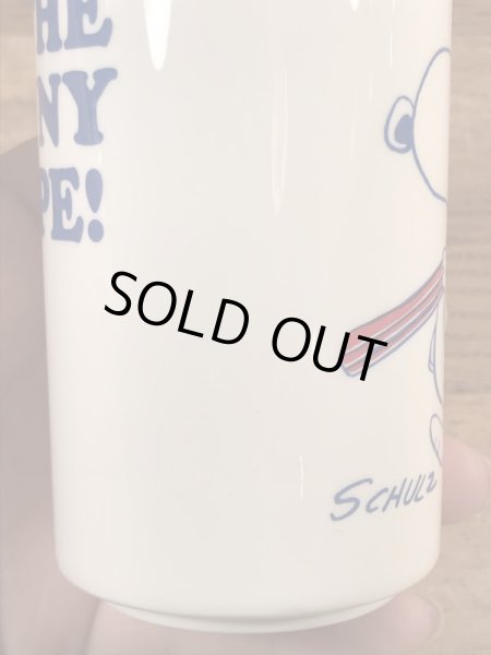 70’sのスヌーピーとウッドストックのヴィンテージのセラミックマグ