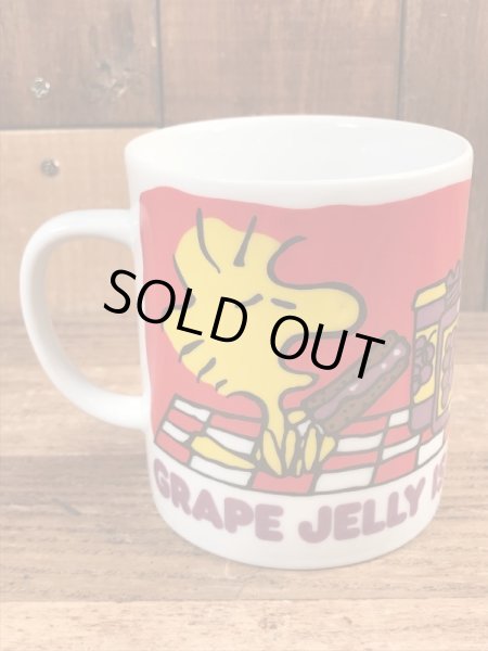 70’sのスヌーピーのウッドストックのヴィンテージのセラミックマグ