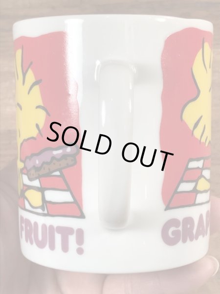 70’sのスヌーピーのウッドストックのヴィンテージのセラミックマグ