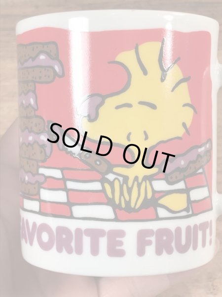 70年代頃のスヌーピーのウッドストックのビンテージのマグカップ