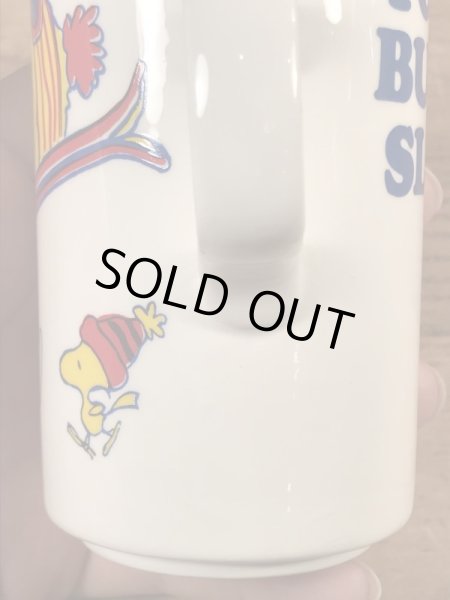 70’sのスヌーピーとウッドストックのヴィンテージのセラミックマグ