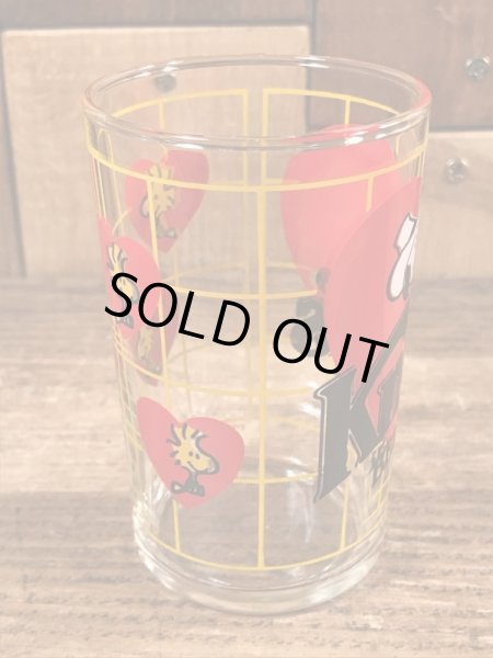 80年代頃のナッツベリーファームのスヌーピーのビンテージのグラス