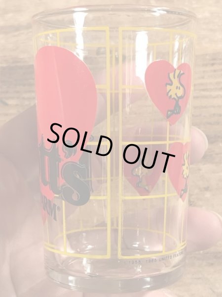 80’sのKnott's Berry Farmのスヌーピーのヴィンテージのグラスコップ