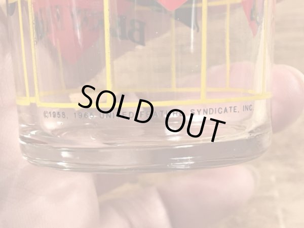 80年代頃のナッツベリーファームのスヌーピーのビンテージのグラス